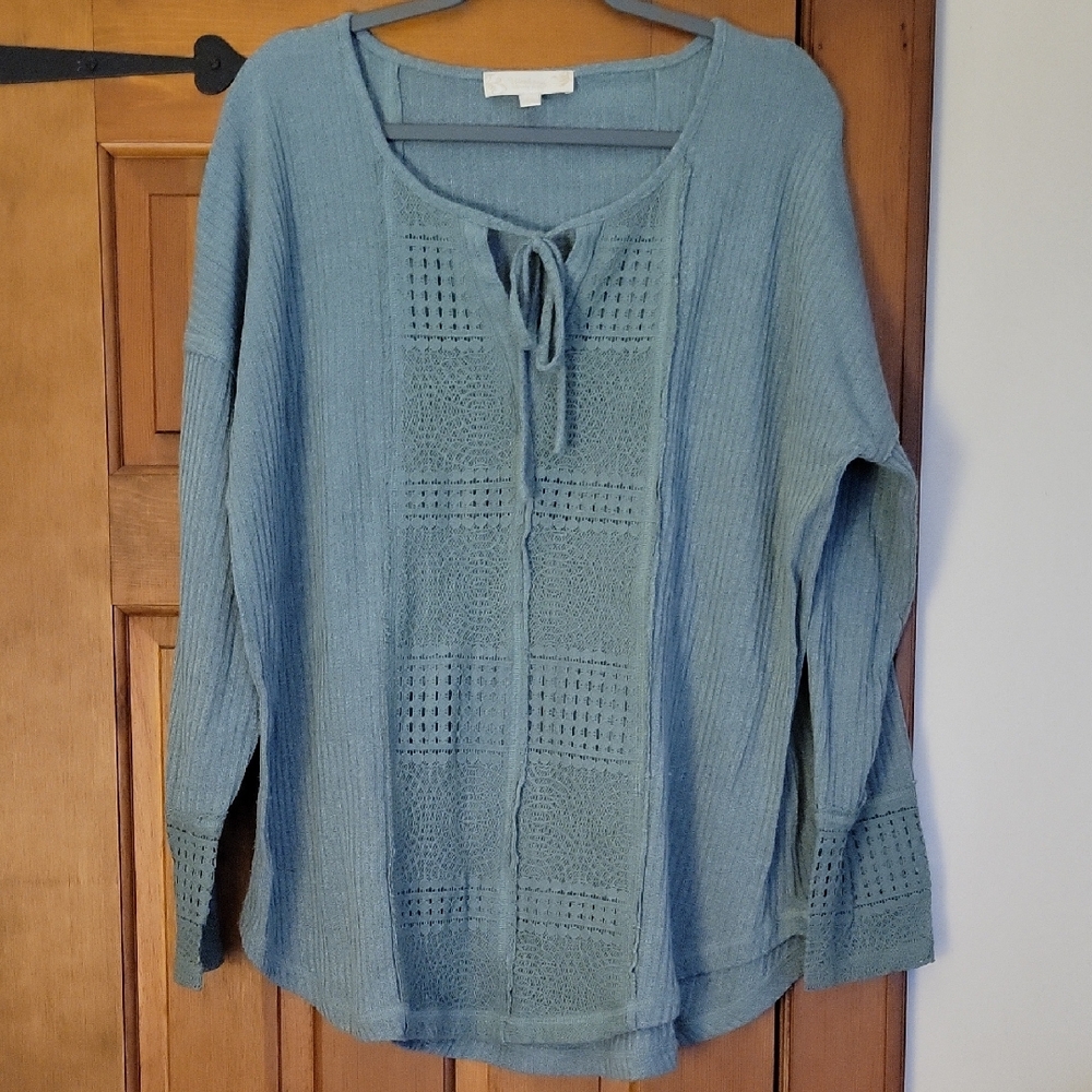 WEEKEND CROCHET EMBELLISHED STRETCH KNIT TUNIC - Picture 2 of 9